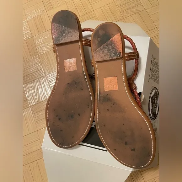 FRYE Burnt orange/ brown leather sandals size 8.5