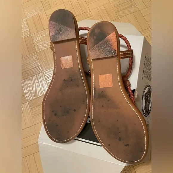 FRYE Burnt orange/ brown leather sandals size 8.5