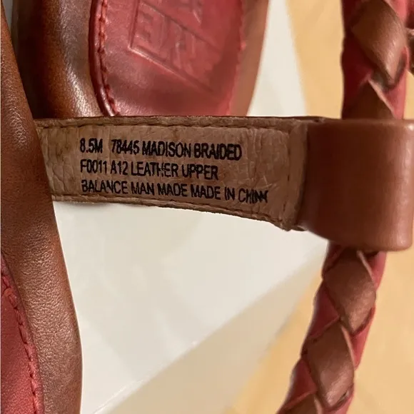 FRYE Burnt orange/ brown leather sandals size 8.5