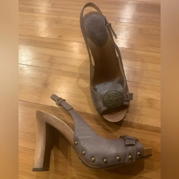 Frye Dolly Wood Block heels - size 7
