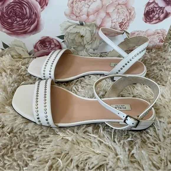 Furla Ankle Strap Studded Sandals