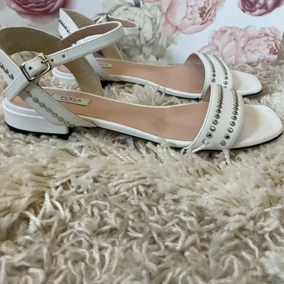 Furla Ankle Strap Studded Sandals
