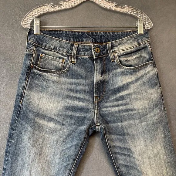 G Star Raw Deconstructed Slim Straight Jeans Mens 30x30 Streetwear Hype Grunge
