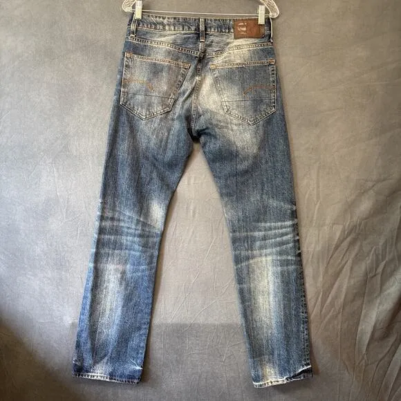 G Star Raw Deconstructed Slim Straight Jeans Mens 30x30 Streetwear Hype Grunge