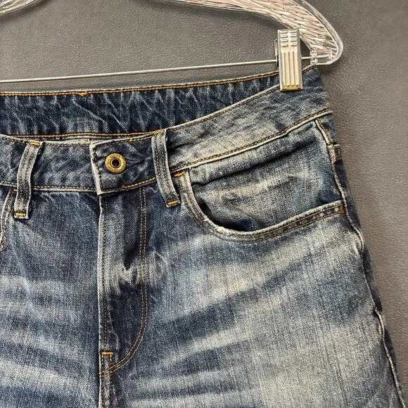 G Star Raw Deconstructed Slim Straight Jeans Mens 30x30 Streetwear Hype Grunge