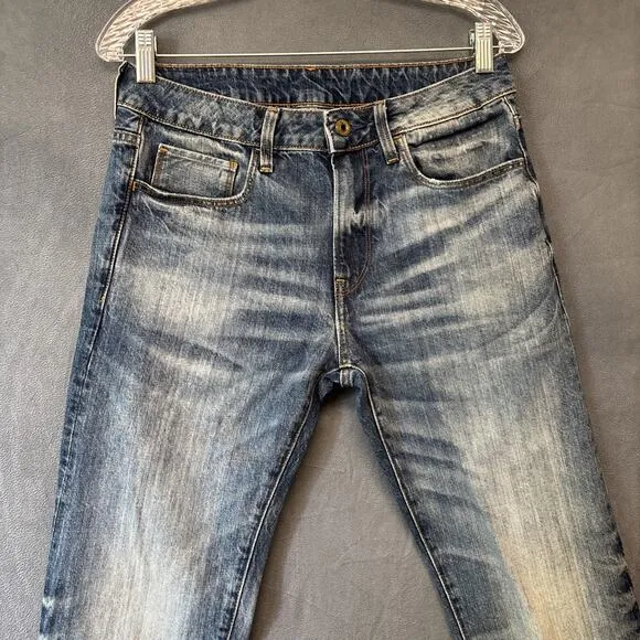 G Star Raw Deconstructed Slim Straight Jeans Mens 30x30 Streetwear Hype Grunge