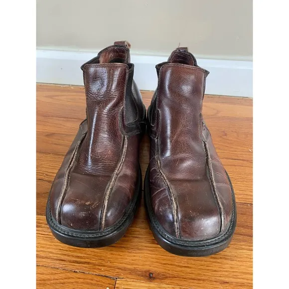 GBX Chelsea Boots Chunky Lug Leather Brown Men’s Sz 9.5