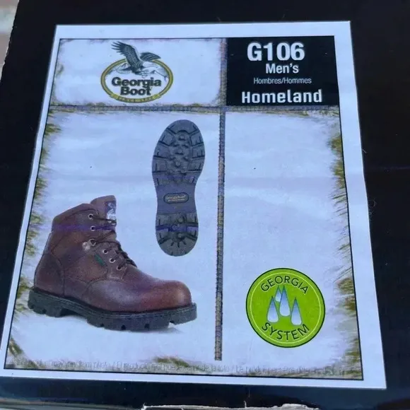 Georgia Boot Homeland Waterproof Work Boot G106 Size 10W Wide NEW