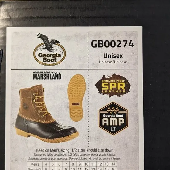 Georgia Boot Marshland Waterproof Duck Boots, Brown, Men's 9 M