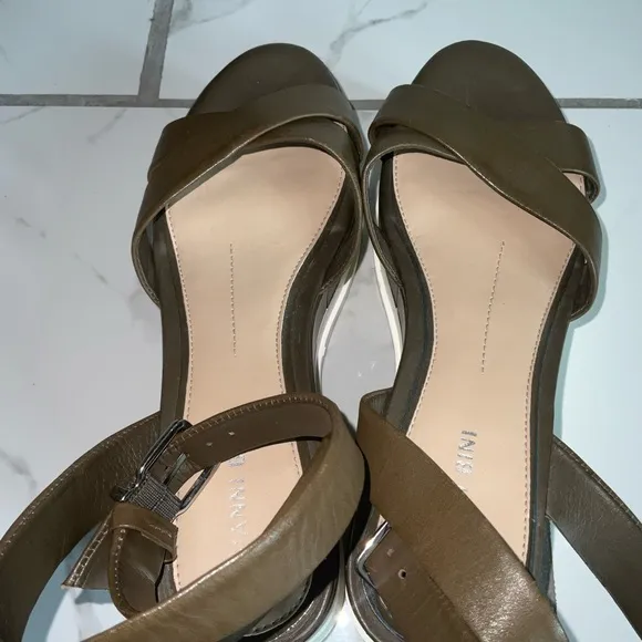 Gianni Bini Olive Green Platform Sandals