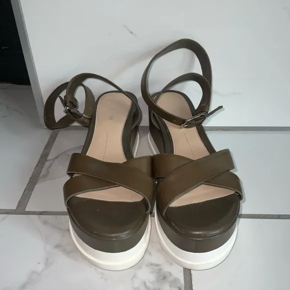 Gianni Bini Olive Green Platform Sandals
