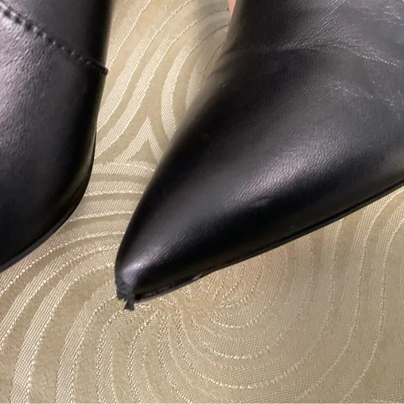 Gianvito Rossi Hansen Black Leather Pointed Toe Heel Pull On Boots Size 38