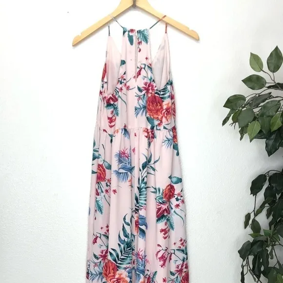 Gibson Pink Floral Maxi Dress