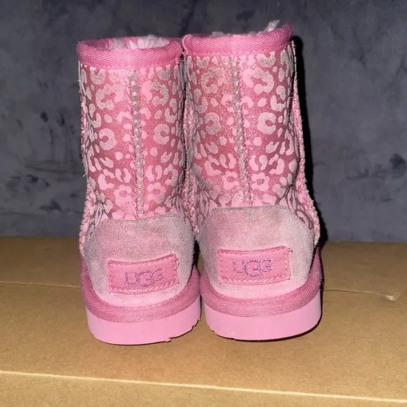 Girls' Classic II Glitter Leopard Print Boots - 11c