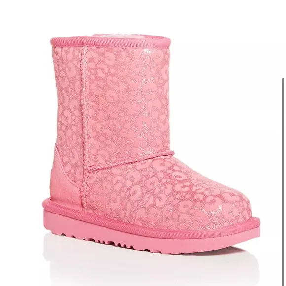 Girls' Classic II Glitter Leopard Print Boots - 11c