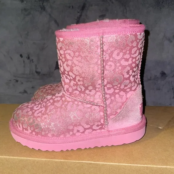 Girls' Classic II Glitter Leopard Print Boots - 11c