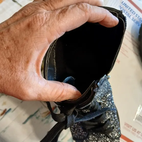 🧭GLITTER ankle boots excellent condition 3