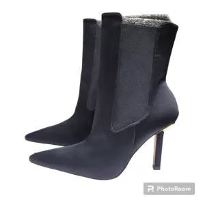 Good American Black Neoprene Pointed Toe Boots