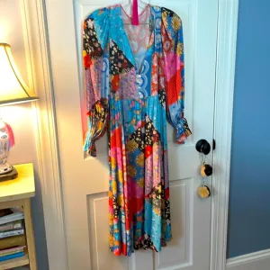 Gorgeous GIRLY! Boho feminine Patchwork SPELL floral flowy dress XS 💋