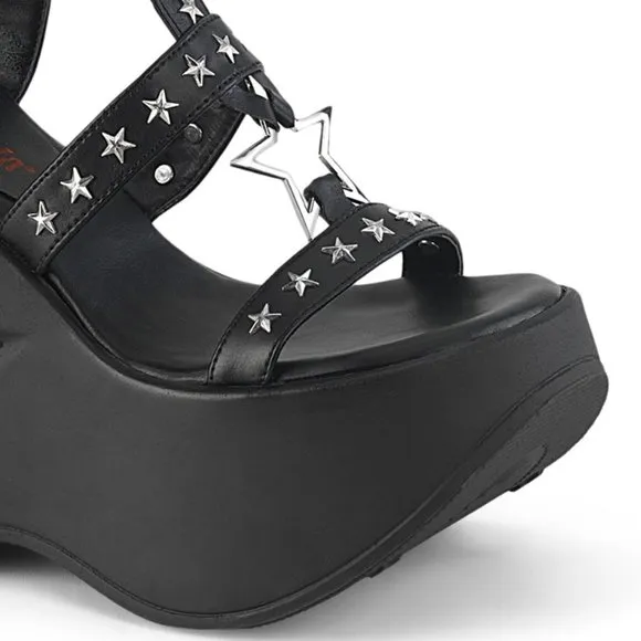 Gothic Wedge Star Platform Sandals