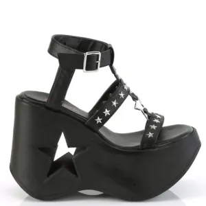 Gothic Wedge Star Platform Sandals