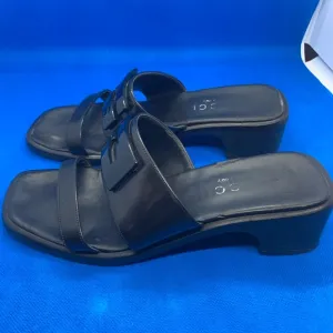 Gucci black leather sandals 106 1260 34 1/2 C