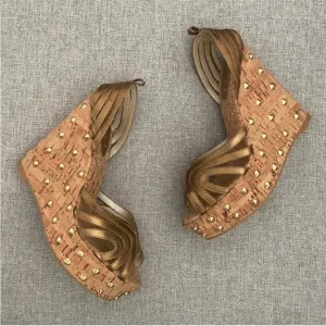 Gucci Cork Studded Wedged Women’s Sandals✨