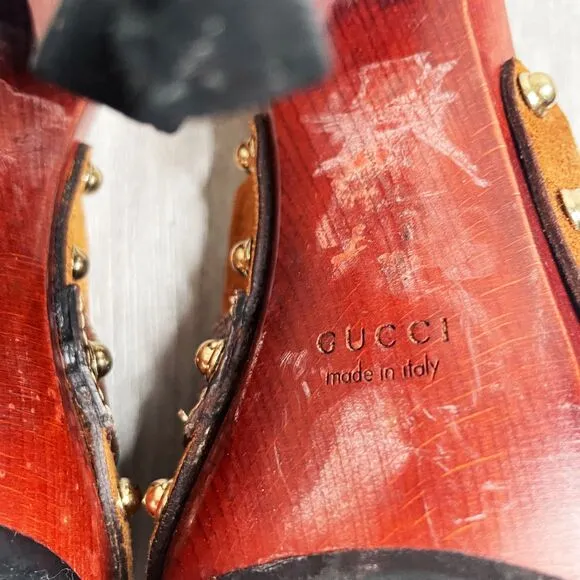 Gucci Horsebit Studded Clog Sandals