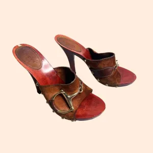 Gucci Horsebit Studded Clog Sandals