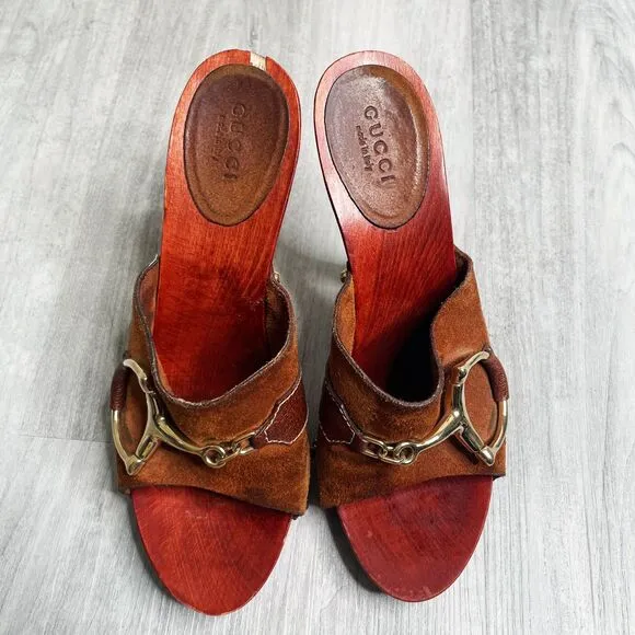Gucci Horsebit Studded Clog Sandals