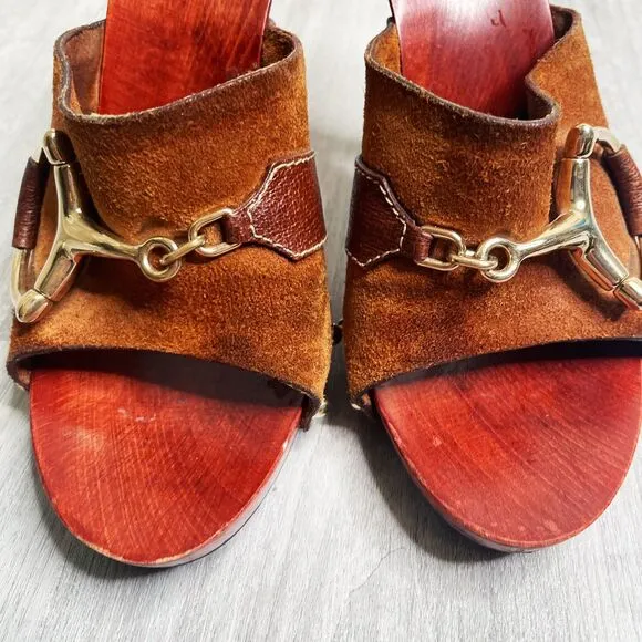 Gucci Horsebit Studded Clog Sandals