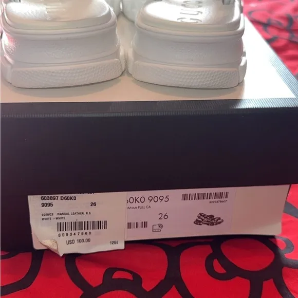 Gucci White Sandals with Adjustable Straps