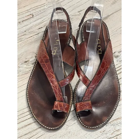 Gucci Women's Brown Leather Sandals