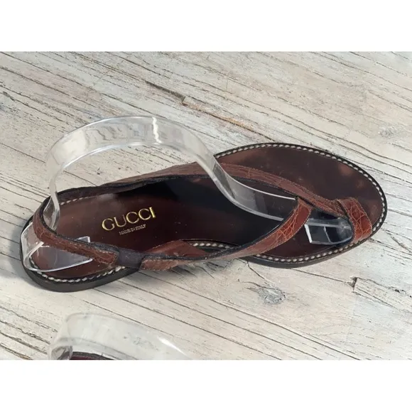 Gucci Women's Brown Leather Sandals