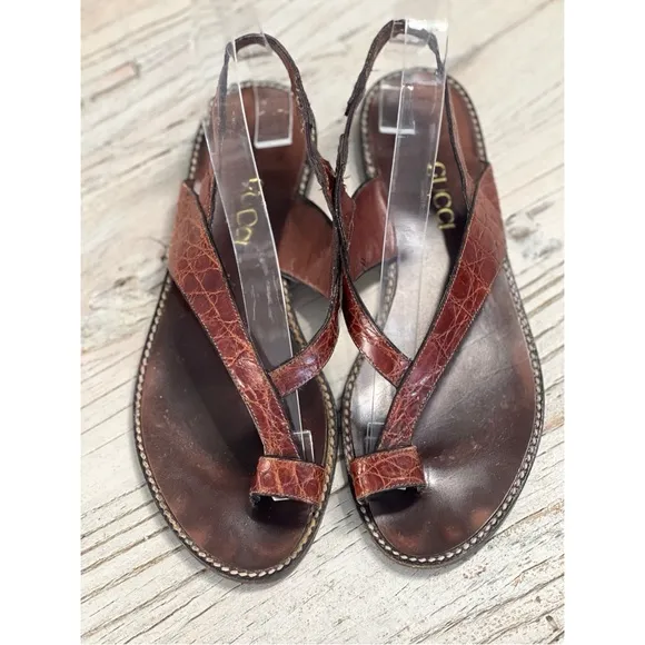 Gucci Women's Brown Leather Sandals