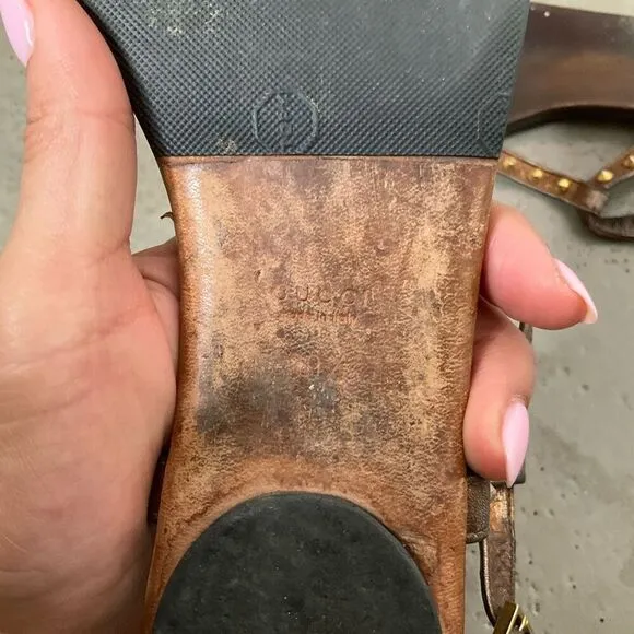 Gucci Studded Thong Sandals