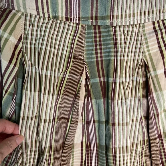 GUNEX Circle Skirt, cotton plaid, size 6