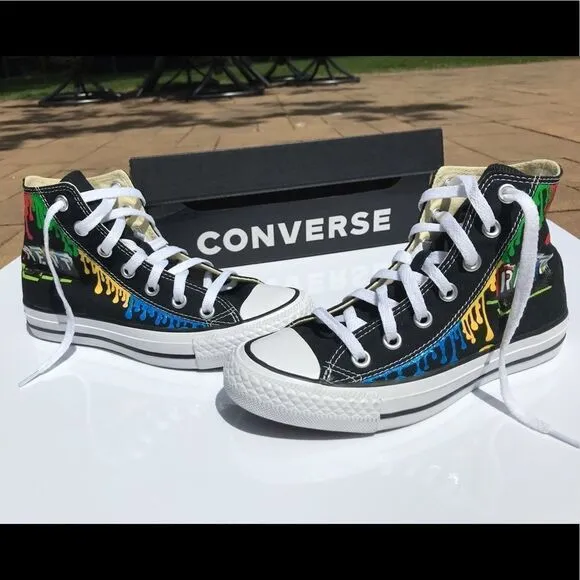 🔹Hand Painted RENT Converse Women’s Size 5