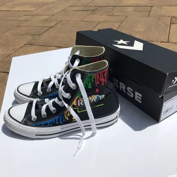 🔹Hand Painted RENT Converse Women’s Size 5