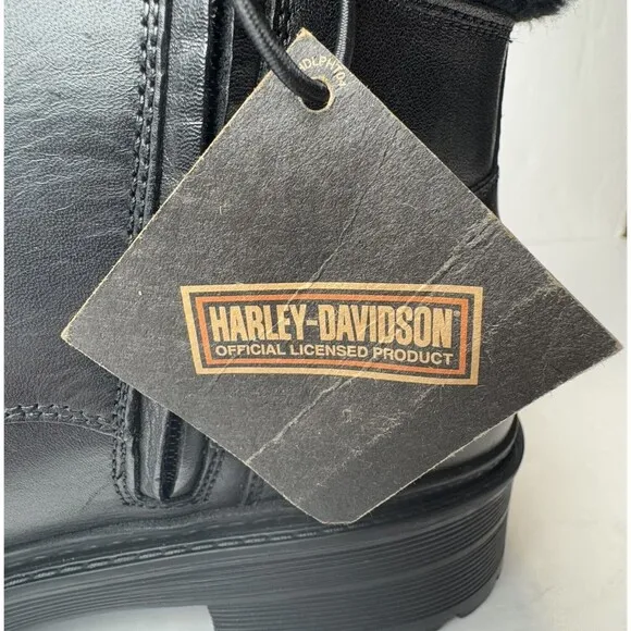 Harley Davidson Womens 11 Black Anderdon Motorcycle Boot Leather Moto Biker
