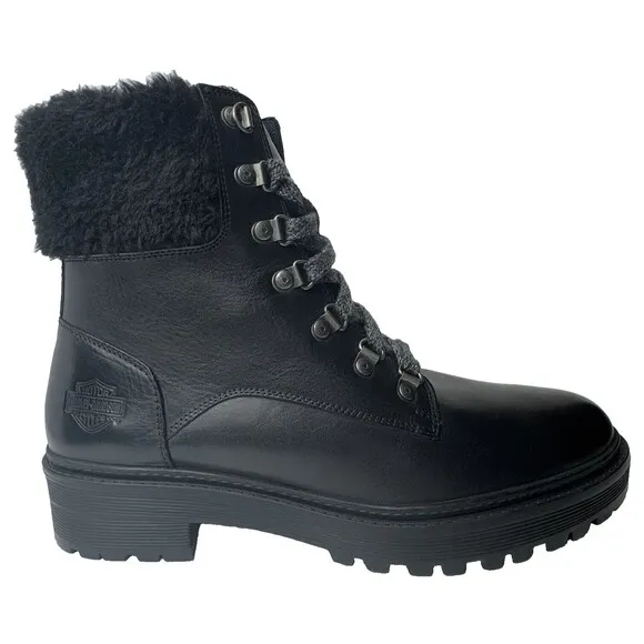 Harley Davidson Womens 11 Black Anderdon Motorcycle Boot Leather Moto Biker