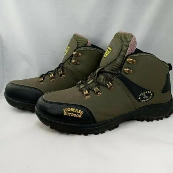 Homass Outdoor Mens‎ Waterproof Hiking Boots Size 45  Comfortable Great Preowned