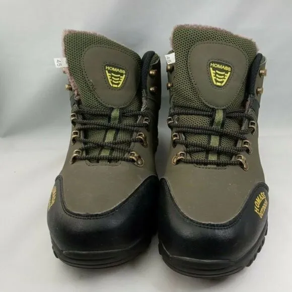 Homass Outdoor Mens‎ Waterproof Hiking Boots Size 45  Comfortable Great Preowned