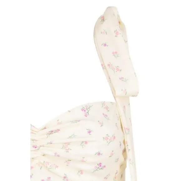 💕HOUSE OF CB💕 Alicia Midi Sundress ~ Lemon Floral Print Large