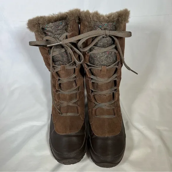 🎉HP🎉 The North Face Nuptse Purna Waterproof Faux Fur Trim Winter Boots 7 EUC