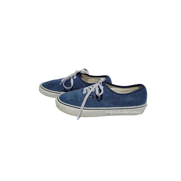 HP Vans Deboss OTW Drs Blue Suede Skate Low Sneaker‎ Skate Shoe Men's Size 9