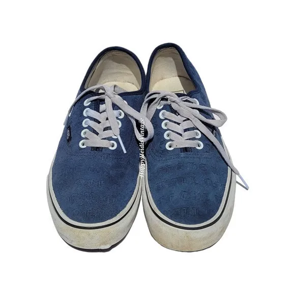 HP Vans Deboss OTW Drs Blue Suede Skate Low Sneaker‎ Skate Shoe Men's Size 9