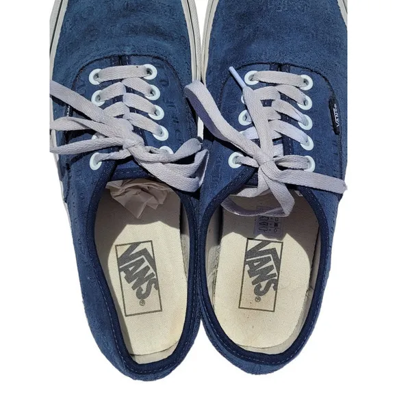 HP Vans Deboss OTW Drs Blue Suede Skate Low Sneaker‎ Skate Shoe Men's Size 9