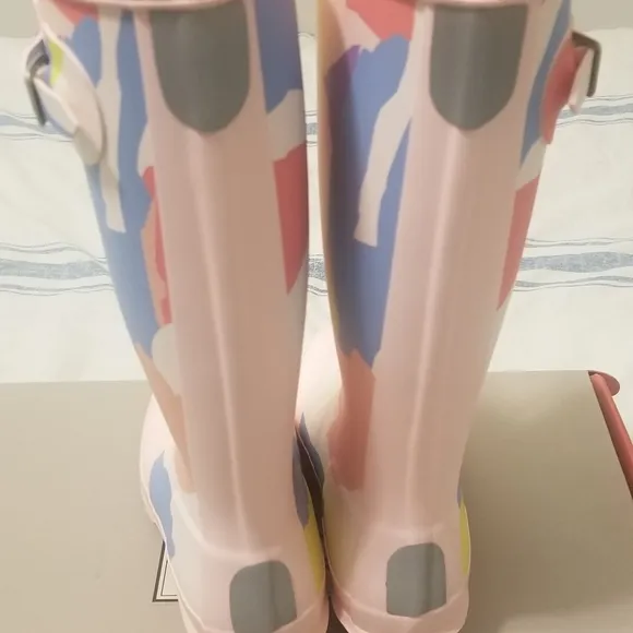 Hunter Girls Glacial Pink Camo Print Original Rain Boots &quot;NEW&quot; W/Box!