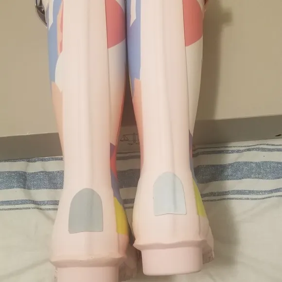 Hunter Girls Glacial Pink Camo Print Original Rain Boots &quot;NEW&quot; W/Box!
